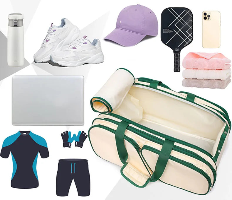 Badminton Tennis Rackets Backpack Large Capacity Gym Fitness Sports Training Shoulder Bag Shoes Pocket Outdoor Luggage Handbag