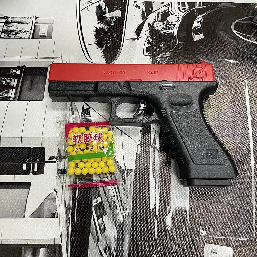 High quality soft bullet air gun manual G17 glock toy gun lower magazine laser outdoor sports CS game weapons children gift - AIAZ