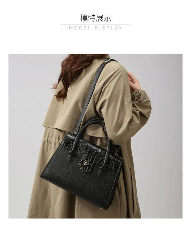 Embossed Handbag for Women 2025 New Fashionable Spacious Soft Leather Woven Rope Shoulder Hand Carry Crossbody Bag