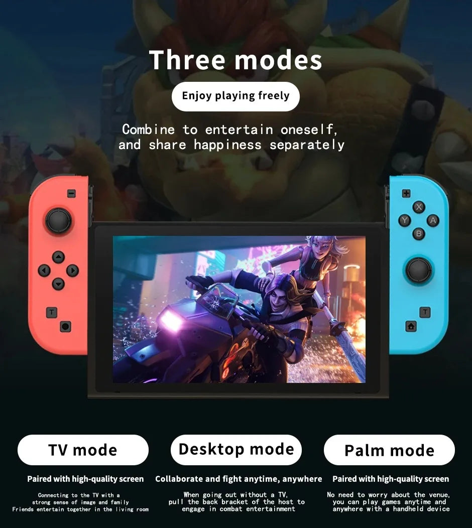 Wireless Gamepad For Switch/OLED/IOS/Android/PC Bluetooth Controller Joystick With Trubo Wake UP 6 Axis Gyro Joycon Game Console