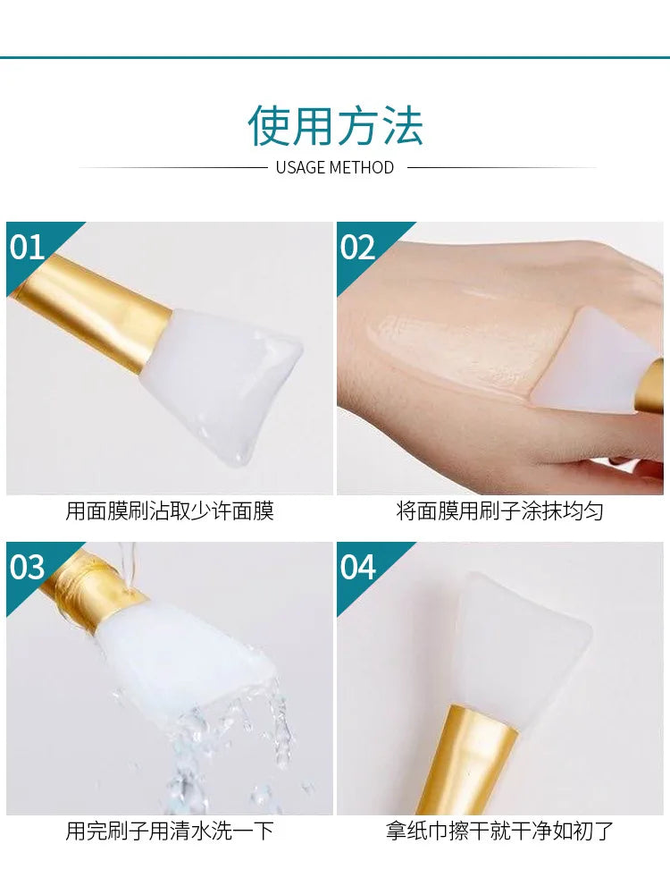 Silicone Facial Mask Brush Face Skin Care Tool Soft-headed DIY Mud Brush for Women DIY Beauty Smear Supplies Tools Skincare