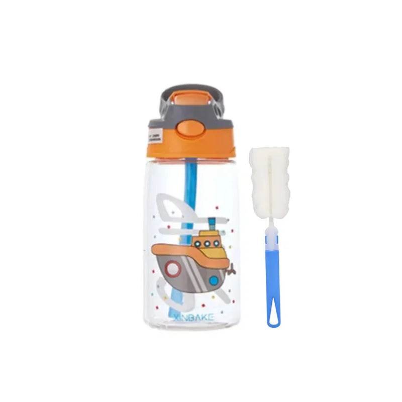 480Ml Kids Sippy Cup Water Bottles Creative Cartoon Feeding Cups With Straws And Lids Spill Proof Portable Toddlers Drinkware - AIAZ