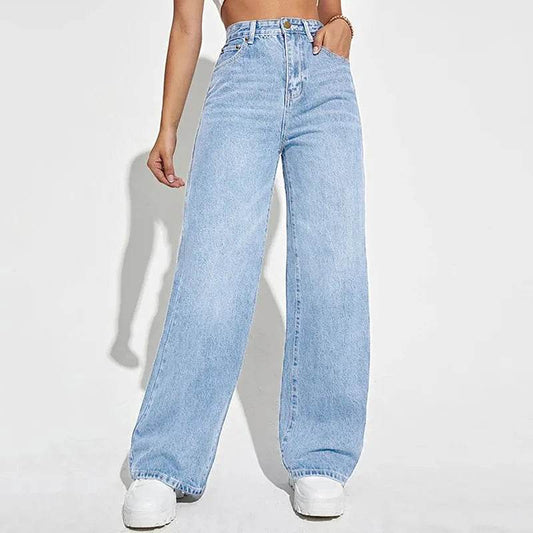 Women Jeans 2025 New Women Wear European And American Loose Denim Wide Leg Pants Slim High Waist All-Match Jeans For Women H300 - AIAZ