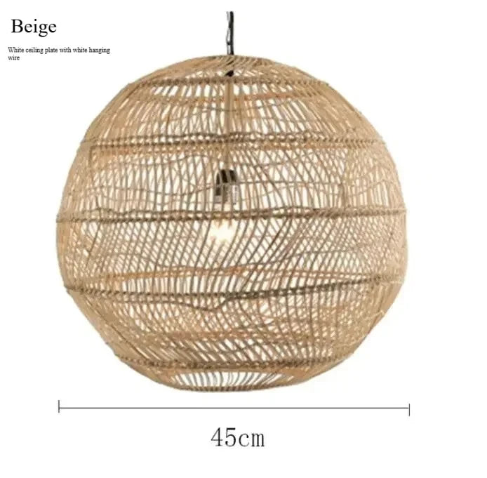 Japanese Style Wooden Woven Handmade Pendant Lights Restaurant Bedroom Study Room Chandelier Pastoral Rattan Tatami Chandeliers