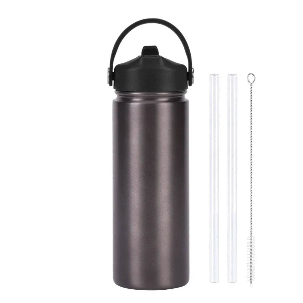 Insulated Water Bottle 500ml Custom Text/Logo - 304 Steel, 24H Cold, Office & Gym Essentials - AIAZ