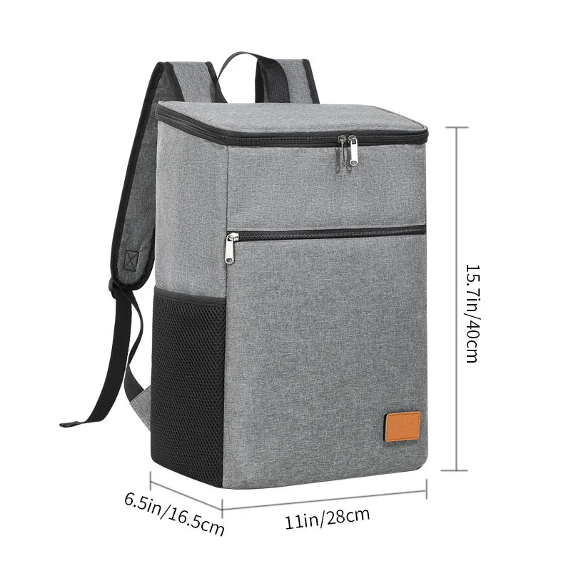 26L Outdoor Cooler Bag Thermal Backpack Insulated Picnic Lunch Bag Camping Food Drink Beer Ice Bag Leakproof Travel Backpack