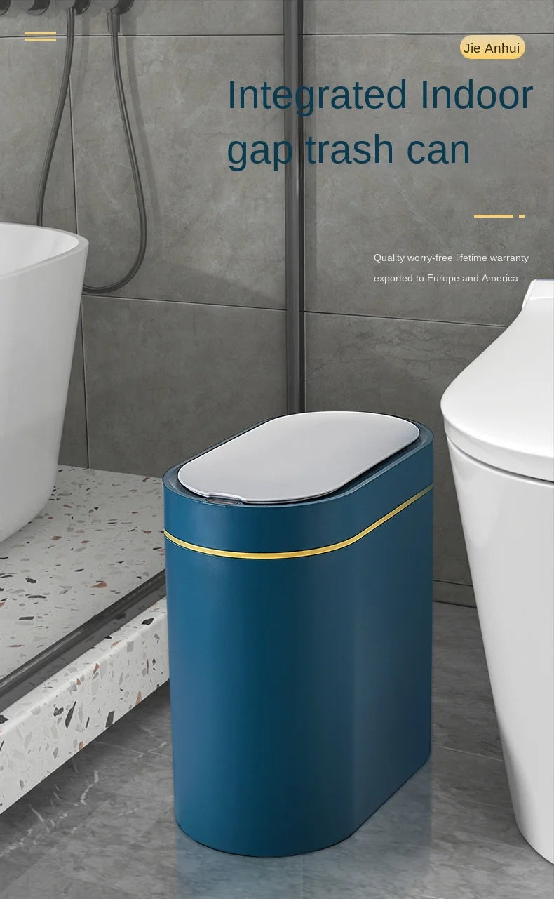 7L Trash Can Smart Sensor Trash Can Automatic Household Electronic Kitchen Trash Bin Toilet Waterproof Narrow Seam Sensor Bin