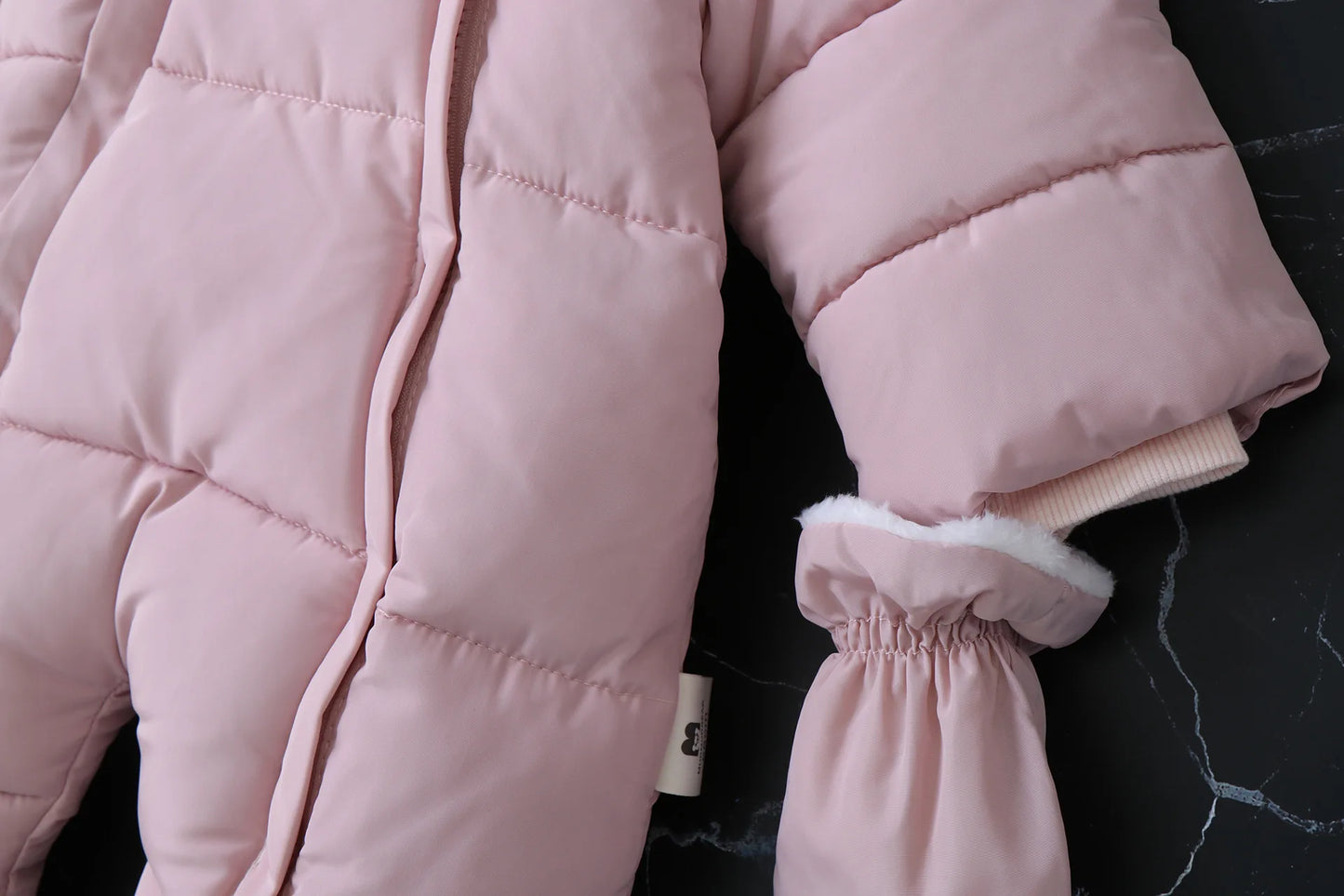 2024 New Winter Baby Rompers Thick Warm Infant Hooded Inside Fleece Jumpsuit Newborn Boy Girl Overalls Toddler Clothing Set