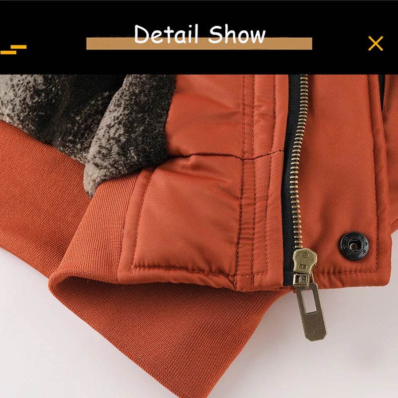 2025 Winter Men Outdoor Windproof Fleece Warm Travel Jacket Men Hooded Casual Fashion Style Zipper Pocket Jacket Male Coat Tops - AIAZ