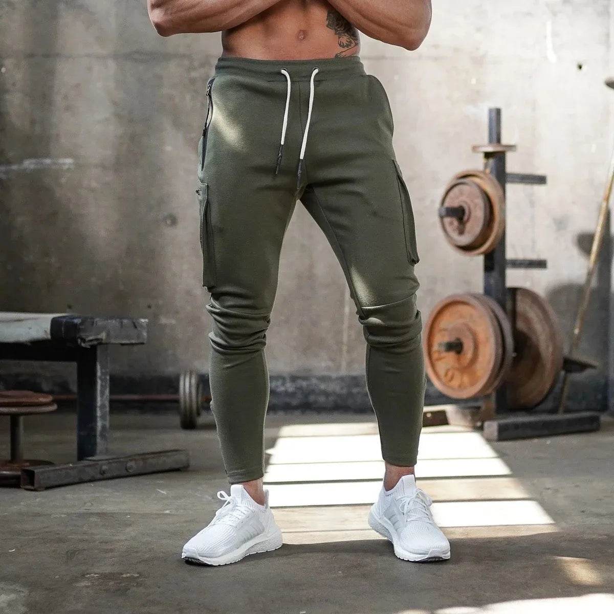 Men's Work Pants Are Sporty Lightweight Elastic Breathablepersonalizedquick Drying Outdoor Fitnessrunning Training, Multi Pocket - AIAZ