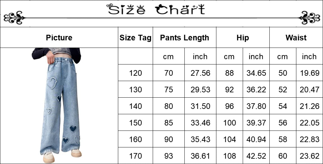 2025 Spring Autumn Girls Love Rough Edges Jean Korean Version Style Kids Middle Waist Cowboy Pants Elastic Waist Long Pants