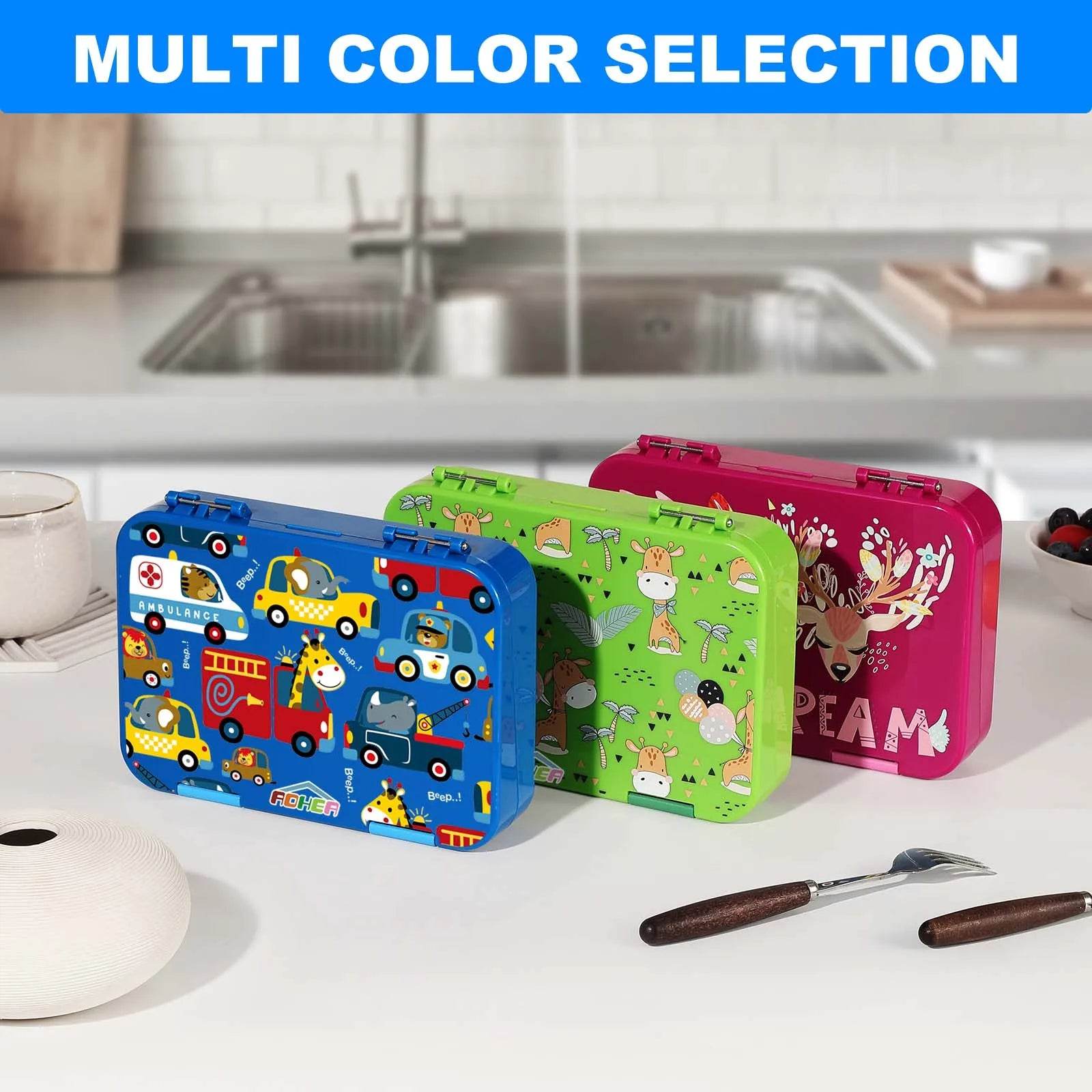 AOHEA Bento Lunch Box for Kids: BPA Free Kids Bento Box Toddler Lunch Box for Daycare or School - AIAZ