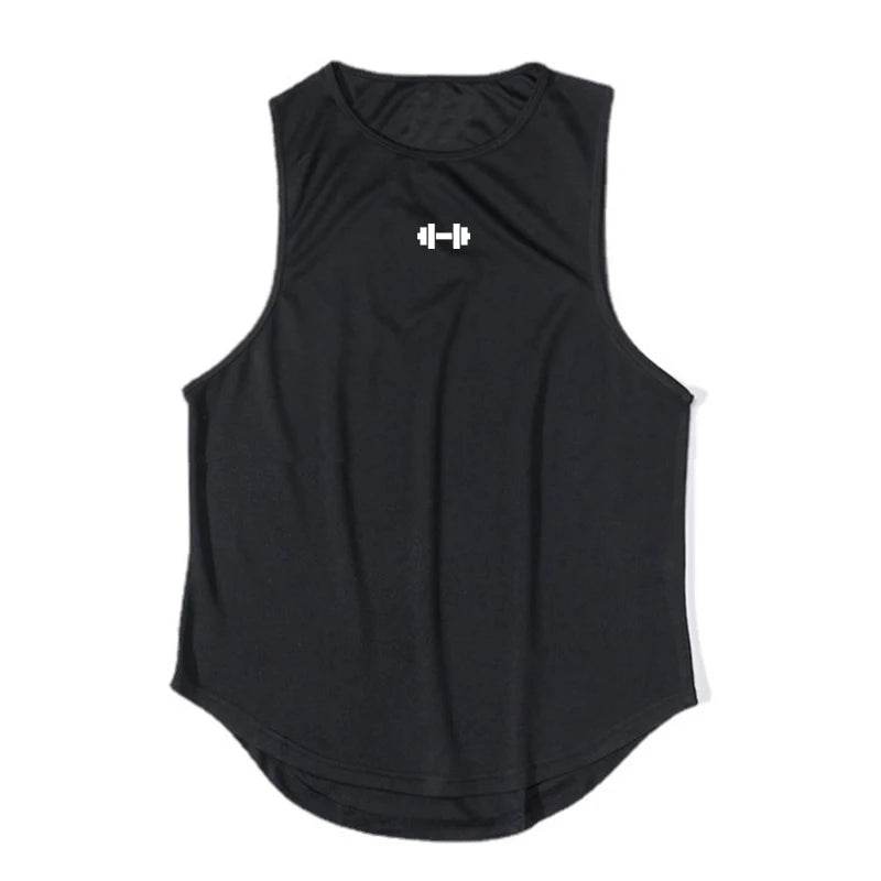 Summer Men's Gym Tank Top Fitness Training Clothing Quick-drying Loose Bodybuilding Sleeveless Shirt Men Fashion Basketball Vest - AIAZ