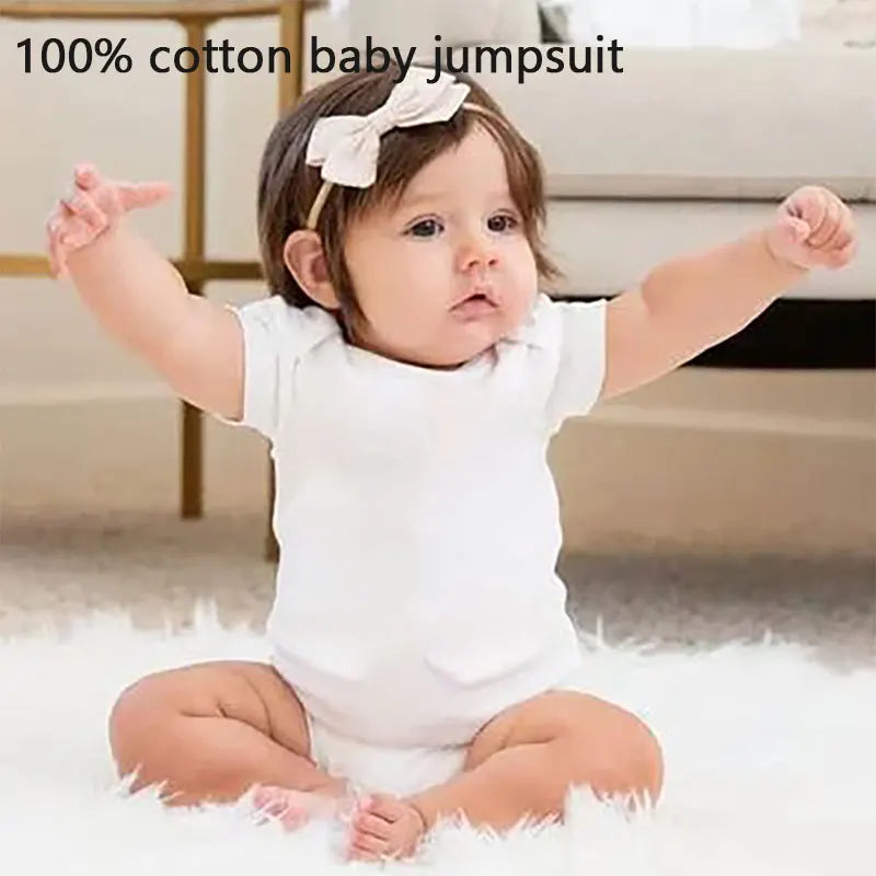 "Come One Daddy You Can Do This" Letter Pattern Newborn Bodysuits Autumn New Short Sleeve Baby Boy Girl Romper Infant Jumpsuits