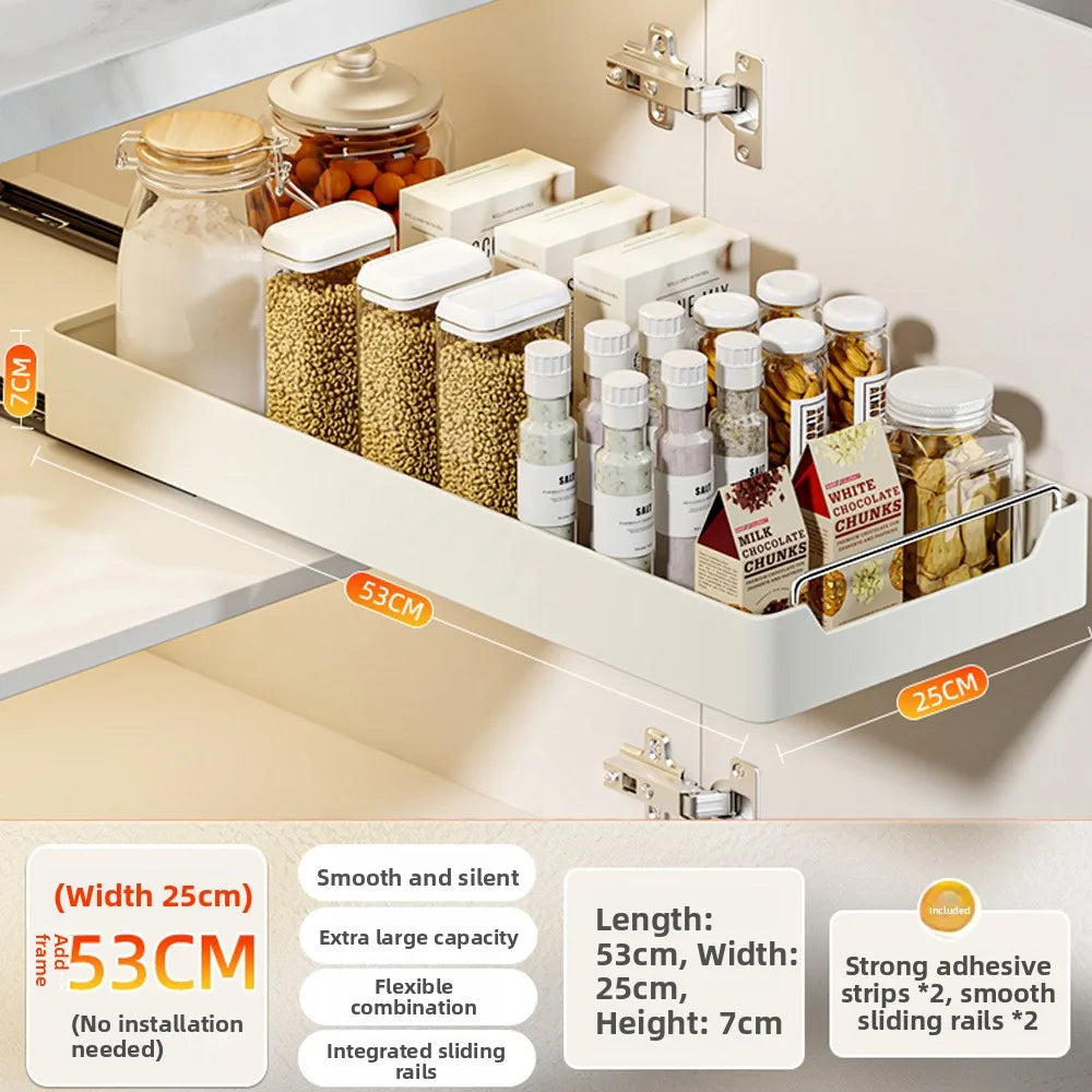 Kitchen Pull out elf Storage Ra Sink Drain Board Cabinet Slide Tra Der Organizer Spice Ra No Drilling Required
