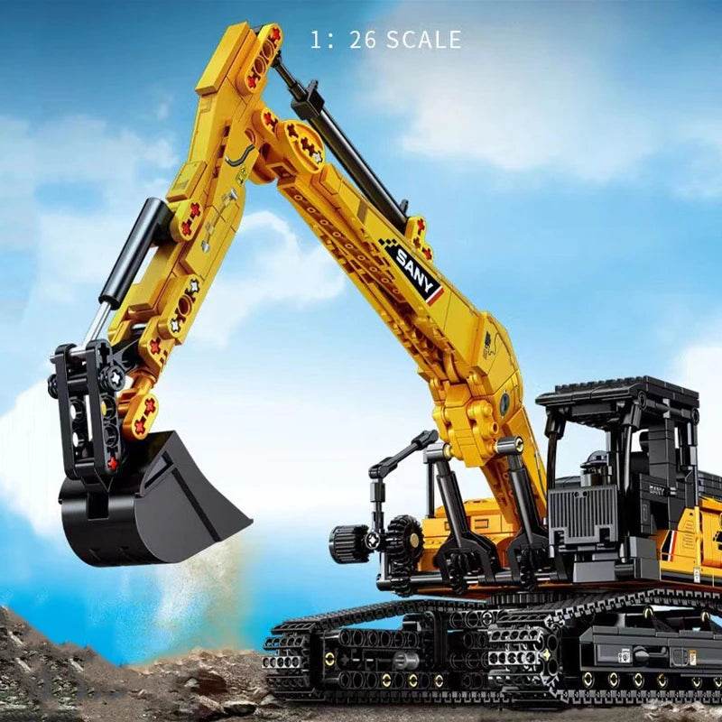 SEMBO BLOCK 1022pcs Excavator Models Building Blocks MOC City Construction Engineering Vehicle Bricks Educational Toys Boys Gift - AIAZ