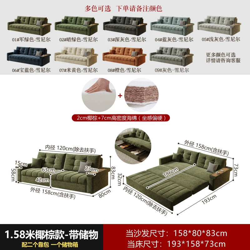 Design Folding Sofas Expand Contract Soft Living Room Double Sofas Receive Simple Juego De Muebles Para Sala Home Furniture