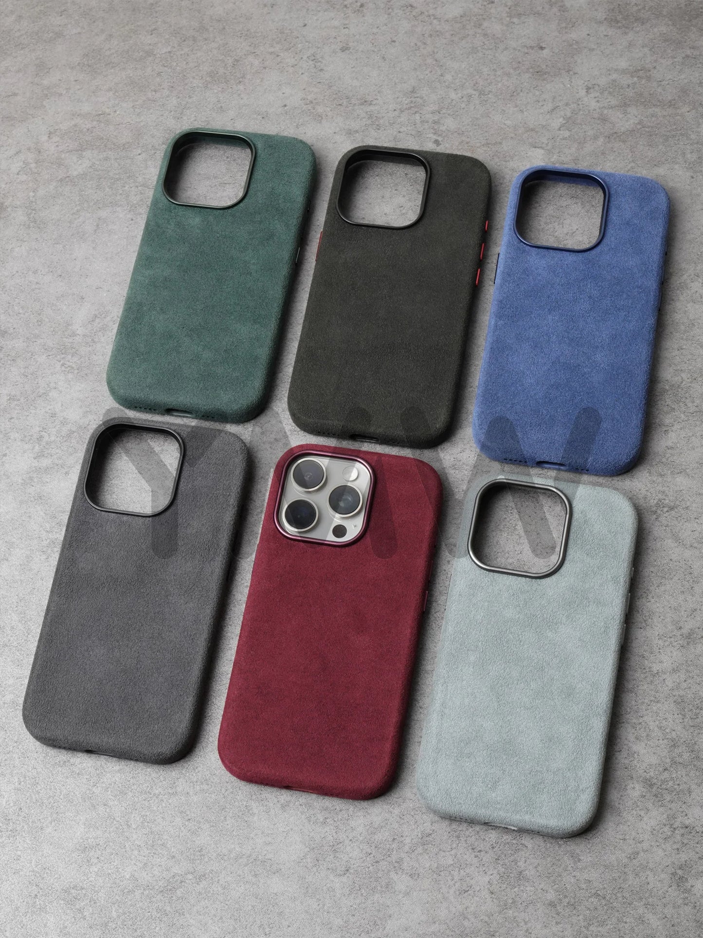 Magnetic ALCANTARA Case for iPhone 17 16 Pro Max 15 14 Luxury Suede Leather Supercar Phone Cases Camera Button Cover