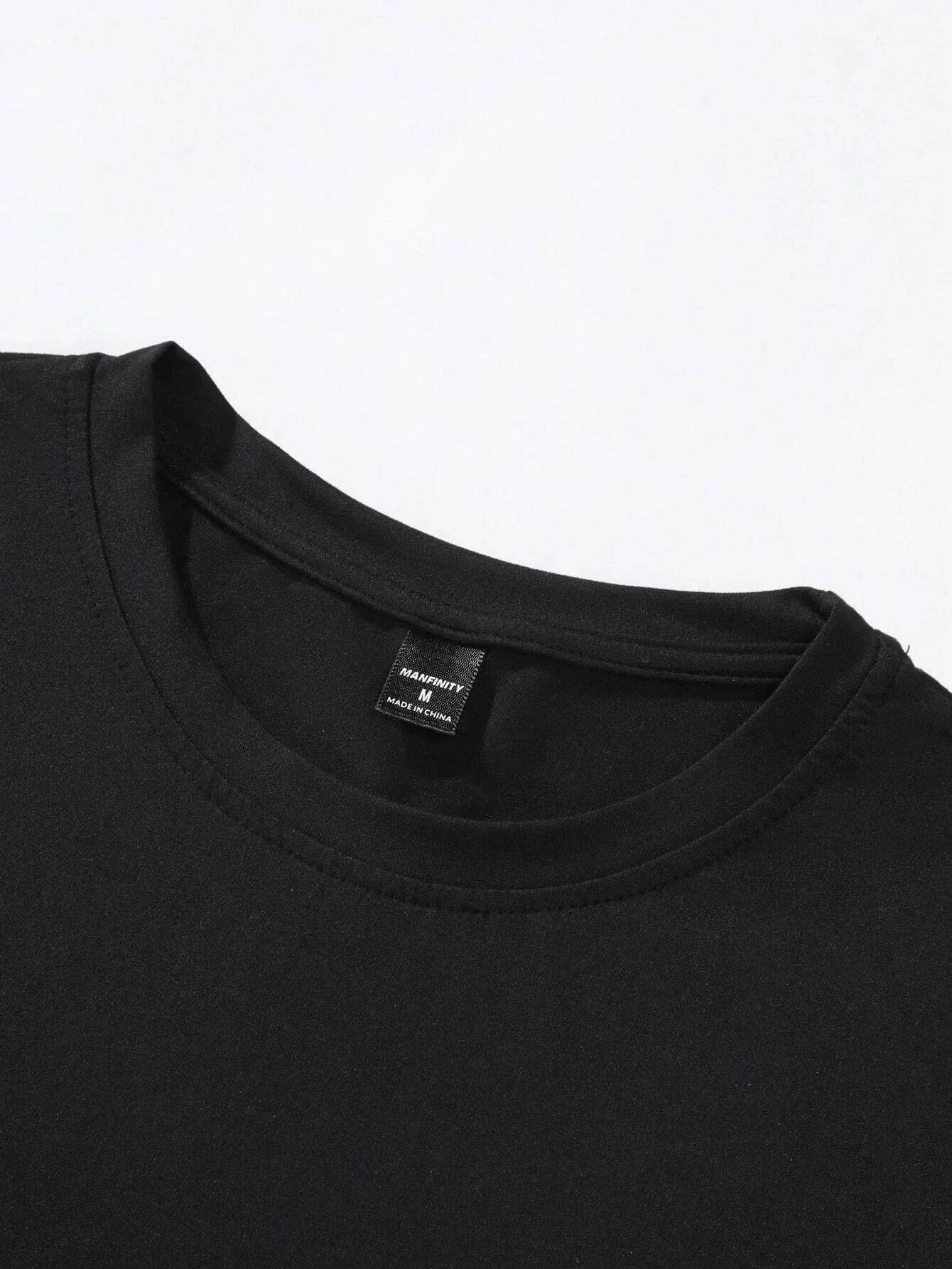 Men's 100% pure cotton summer loose size BE KIND letter cartoon print casual comfortable round neck short sleeved T-shirt top - AIAZ