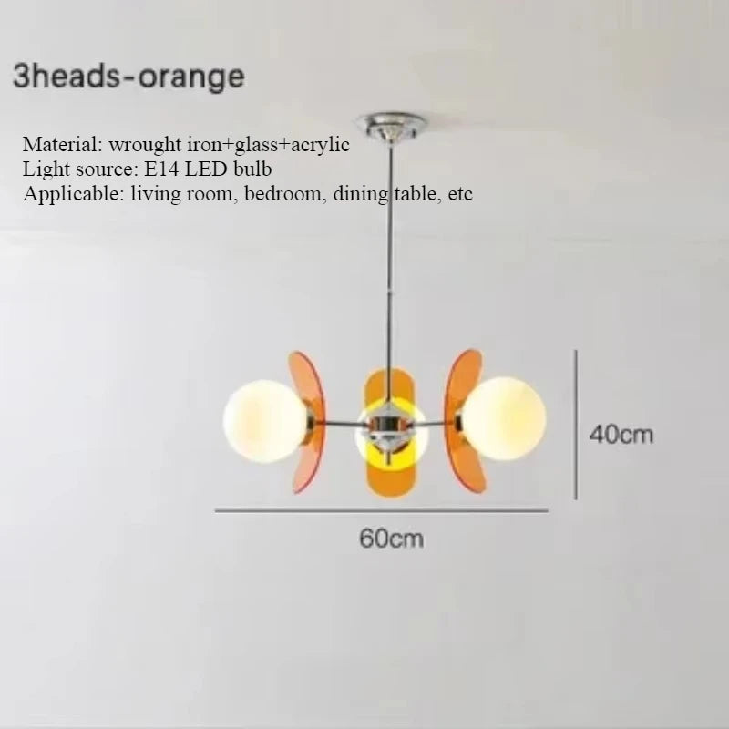 Nordic medieval glass magic bean dining table pendant light LED wabi sabi style living room bedroom home decoration lighting