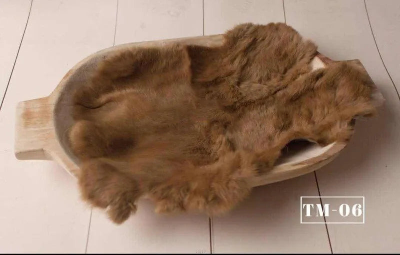 Newborn rabbit fur for baby photography props,basket filler cushion blanket