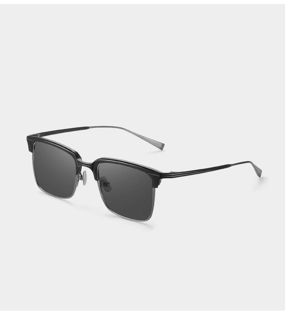 CAPONI Polarized Sunglasses For Men Fashion Pure Ttanium Eyewear Retro Trendy Brand Design Sun Glasses for Driving Shades BS1905