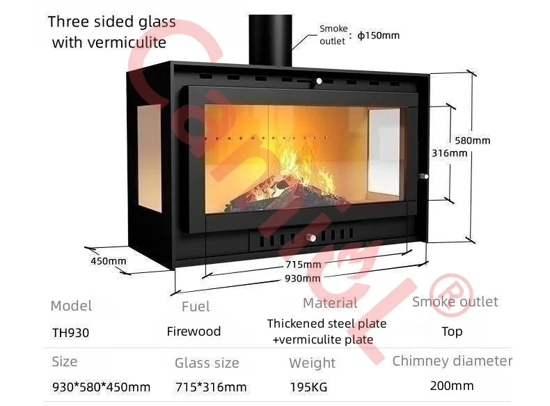 European Quality Cast Iron Fireplace Gas Fire Place Classic Design Cast Iron Material Made Long-lasting Wood Burning Fireplaces