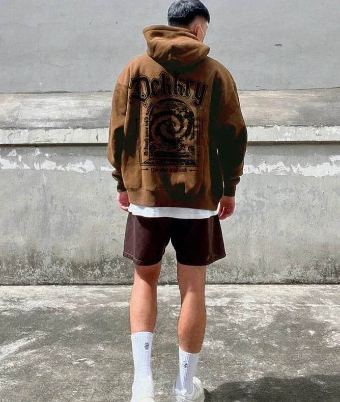 Male Hoodie Harajuku Fashion Loose Autumn New In Men's Hooded Sweatshirt Funny Cheap Streetwear High Quality Pastel Color Cotton - AIAZ