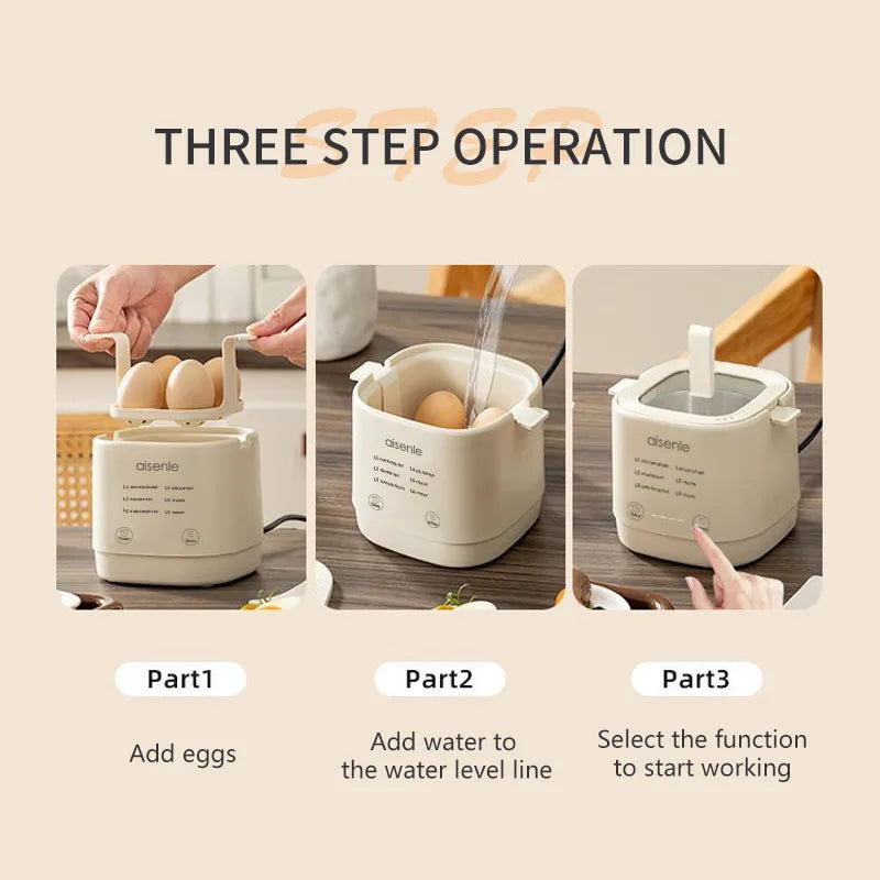 New Intelligent Egg Steamer Automatic Power Off Portable Small Egg Steamer Household Multi-function Yogurt Machine