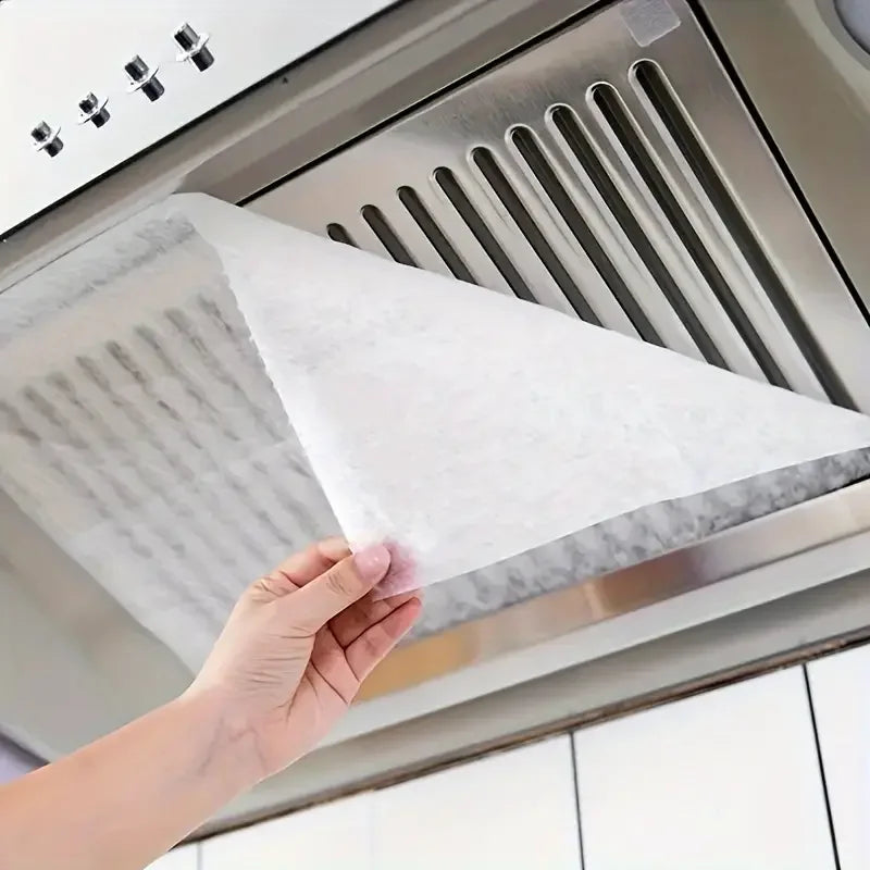 12-60PCS Disposable Oil-Absorbing Paper Kitchen Range Hood Attract Oiled Paper Filter Screen Side Suction Oil-absorbing Cotton