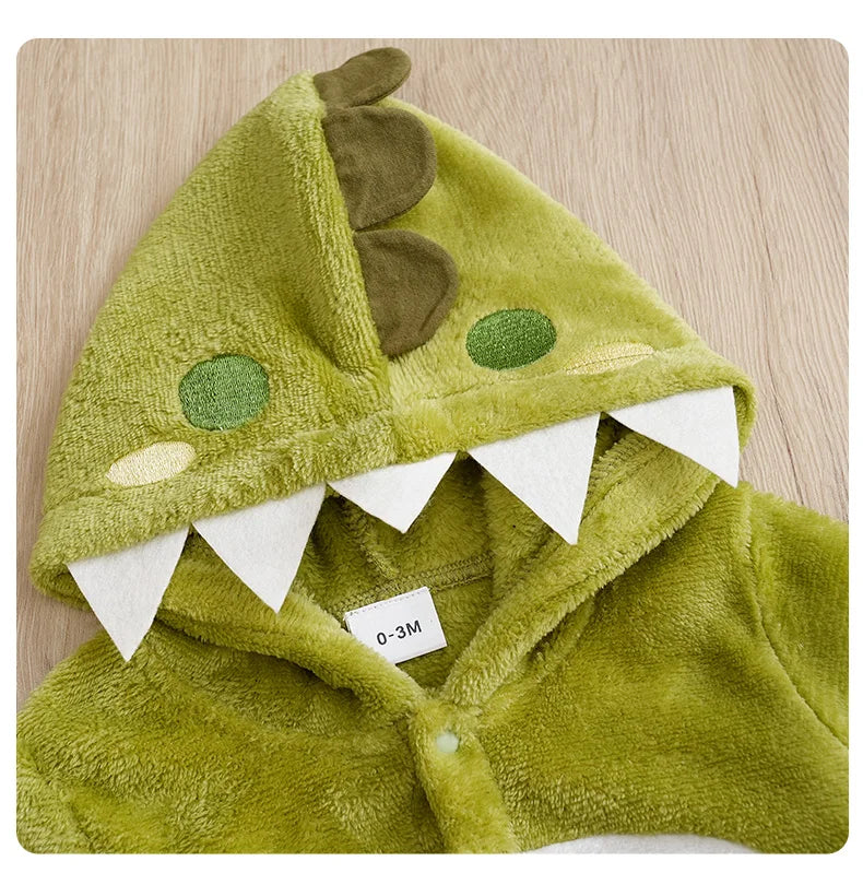 Winter Dinosaur Clothes Spring Flannel Baby Boys Girls Clothing Cartoon 0-18 months Newborn Baby Newborn Long Sleeve Embroidery