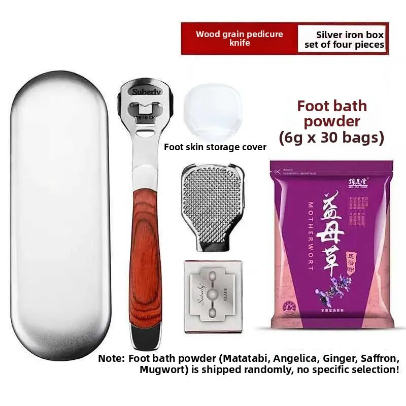 Foot Care Tool Kit Profional Dead Skin Removal Foot File Set with 0 Blades Foot Scraper Board Personal Hygiene Tool