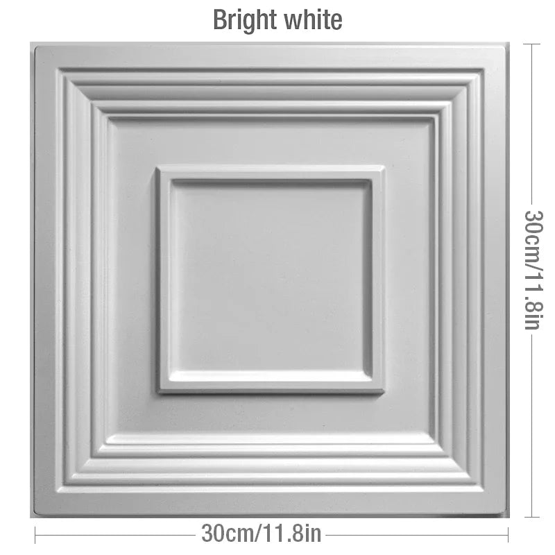 12 Pcs 30cm 3D wall sticker decorative ceiling living room Wood grain wallpaper waterproof 3D Wall panel bathroom kitchen Hotel
