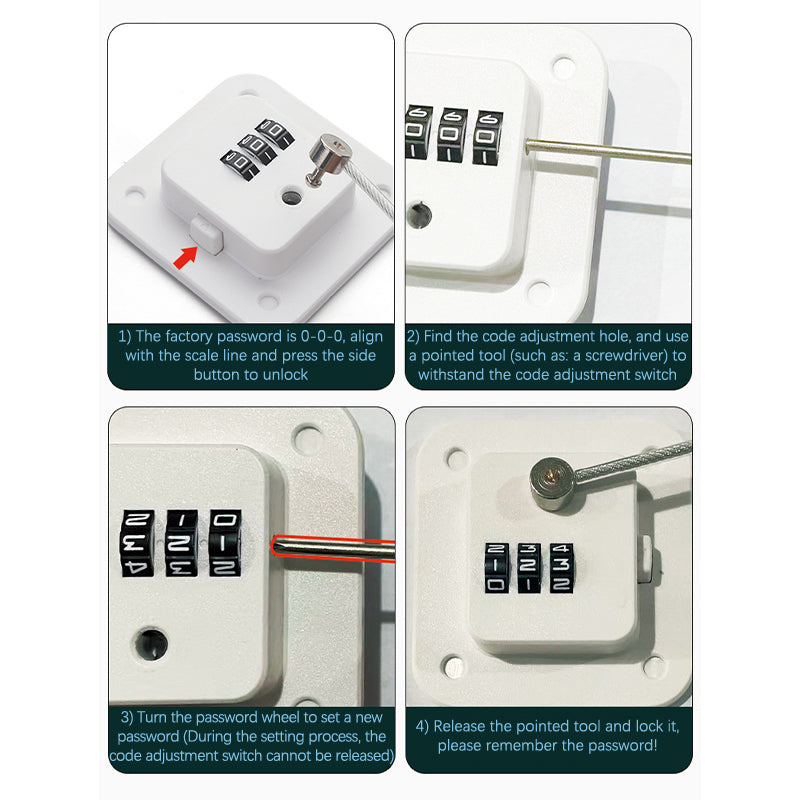 High-end Fridge Lock, Keep Your Food and Kids Safe with Our Refrigerator Lock - No Keys Needed, Combination Lock for Fridge, Pan