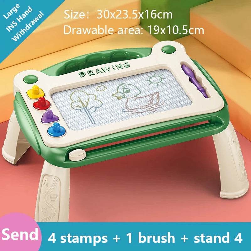 Magnetic Drawing Board Colored Graffiti Magic Eraser Drawing Board Children's Graffiti Board Art Early Education Drawing Toy - AIAZ