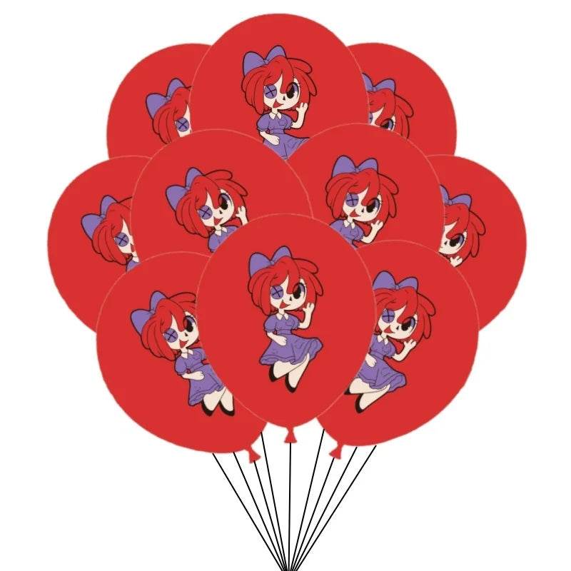 10/30pcs The Amazing Digital Circus Latex Balloons Air Globos Boys Birthday Decorations Toys For Kid Baby Shower Party Supplies - AIAZ