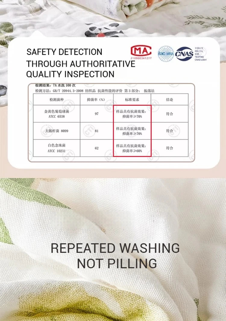 AIBEDILA Newborn baby bath towel pure cotton gauze bath towel Class A soft children's blanket absorbent newborn baby blanket
