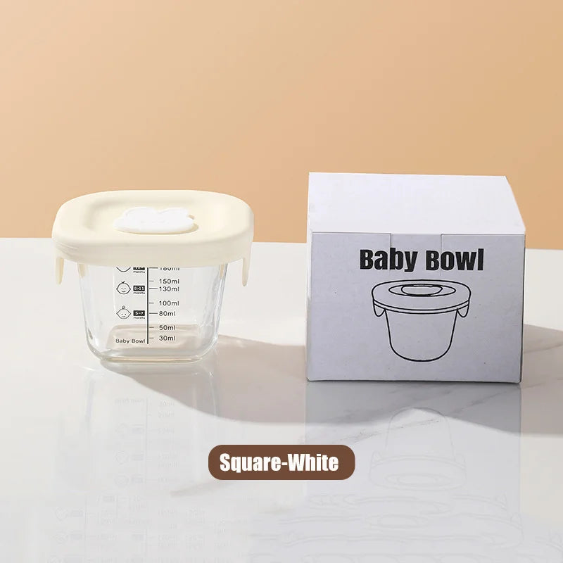 180ml Glass Baby Food Storage Jars With Lids Leakproof Snack Puree Containers For Toddlers Freezer Microwave Safe Feeding Bowls