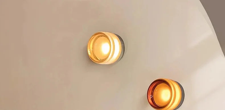 IWHD Home Decor LED Wall Lights Fixtures Glass Aluminum Corridor Bedroom Living Room Nightlights Modern Moon Lamp Miroir Mural