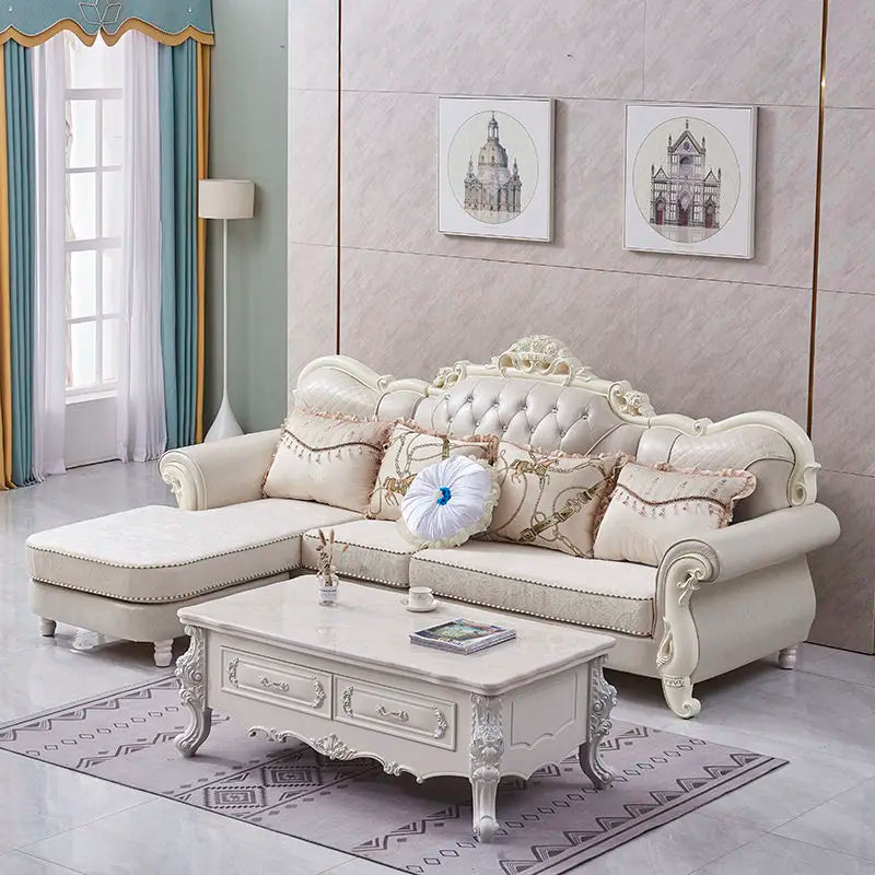 European Adult Sofa Designer High Quality Living Room Luxury Modern Sofas Solid Wood Corner Romantic Muebles Salon Furniture