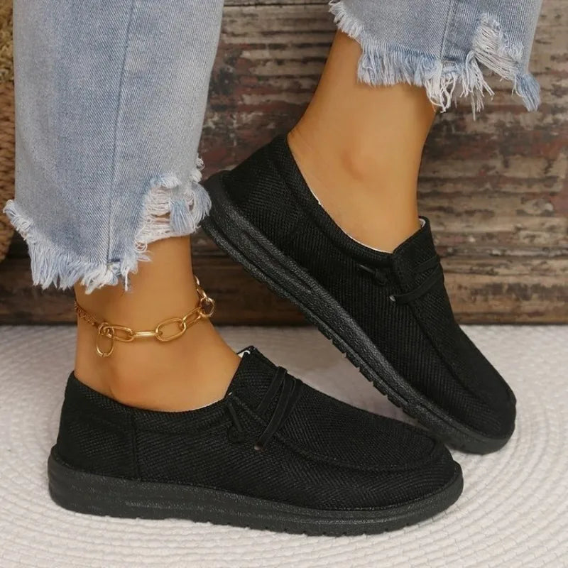 Lightweight Women Canvas Shoes Women Casual Sneakers Breathable Loafers Comfortable Solid Color Soft Sole Shoes Designer Shoes