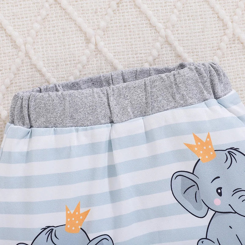 Citgeett Autumn Infant Baby Boys Girls Fall Outfits Long Sleeve Print Romper + Pants + Hat Set Spring Clothes