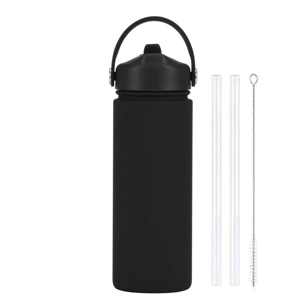 Insulated Water Bottle 500ml Custom Text/Logo - 304 Steel, 24H Cold, Office & Gym Essentials - AIAZ