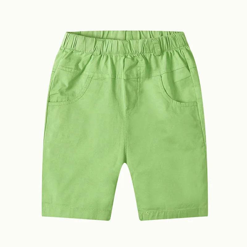 Summer Boys Shorts Solid Color Children's Cargo Pants Teenager School Capris Woven Baby Casual Pants Kids Trousers Clothing - AIAZ