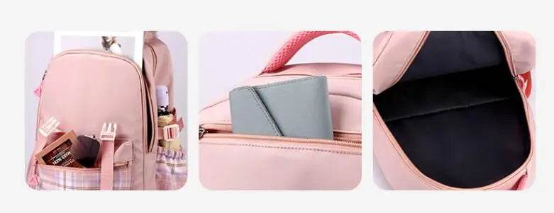Stitch School Bags High School Student Backpack Female Large Capacity Junior High School Laptop Mochila Escolar - AIAZ