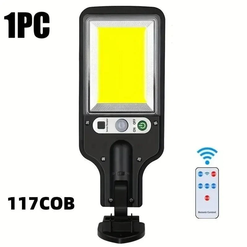 Solar Outdoor LED Wall Light with Human Body Waterproof 3modes Induction for Garden Terrace Garage Courtyard and Street Lighting