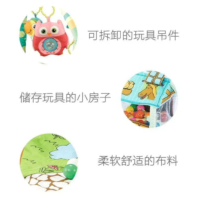 3-in-1 Baby Activity Gym Baby Play Mat Educational Toys Puzzle Crawling Blanket Infant Game Pad Rug Gift Baby Toys 0-12 Months