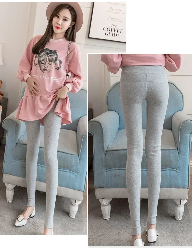 Low Waist Belly Cotton Maternity Legging Spring Casual Skinny Pants Clothes for Pregnant Women Autumn Pregnancy