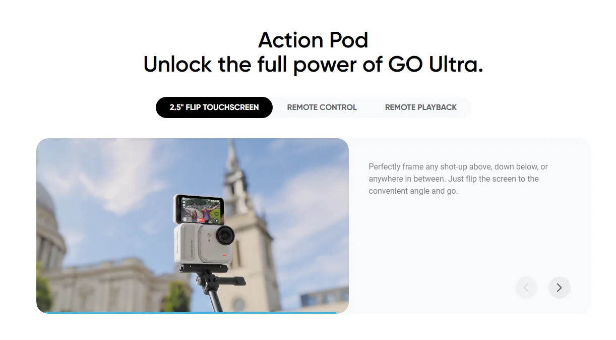 2025 NEW Insta360 Go Ultra Mini  Camera 53g 1/1.28 Inch Image Sensor FlowState Wi-Fi GPS Insta 360 GO Ultra Action Sport Camera