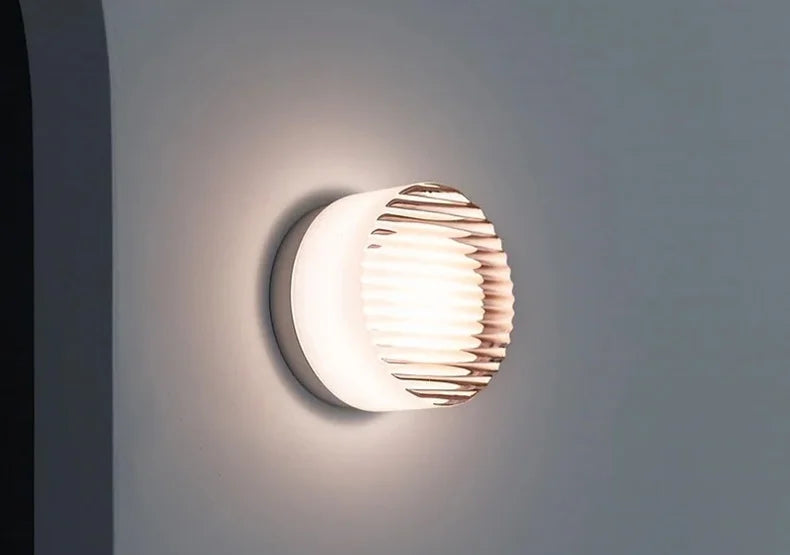 IWHD Home Decor LED Wall Lights Fixtures Glass Aluminum Corridor Bedroom Living Room Nightlights Modern Moon Lamp Miroir Mural
